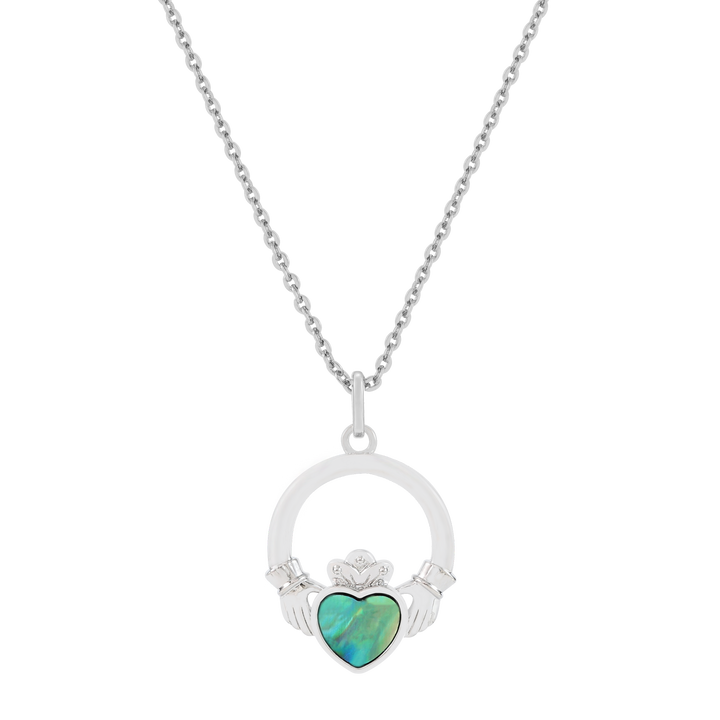 Trinity - Shell Claddagh Pendant Silver