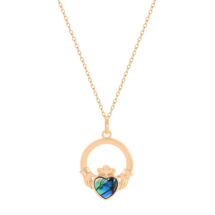 Trinity - Shell Claddagh Pendant Gold