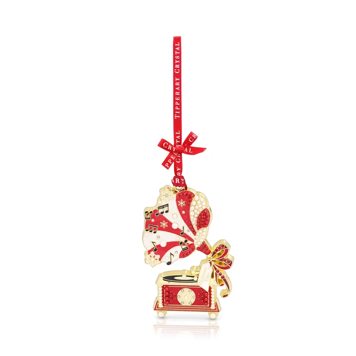 NEW Pearl Gramophone Christmas Decoration