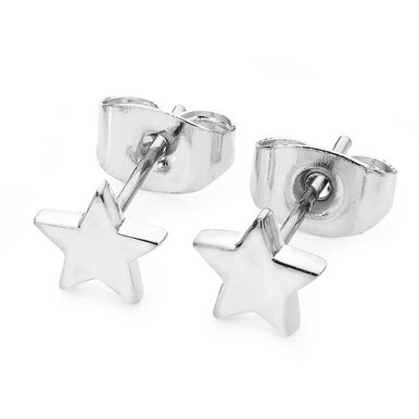 Star Mini Stud Earrings Silver