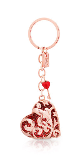 Heart Rose Gold Keyring