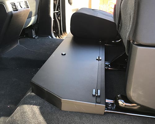Toyota Tundra CrewMax Aluminum Long Box Under Seat Storage Toyota Tundra CrewMax Aluminum Long Box Under Seat Storage