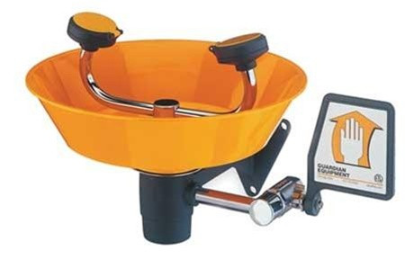 Eye/Face Wash, Wall Mounted, Plastic Bowl