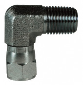 Dixon 6501-6-6 9/16"-18 90 Deg Fem JIC 37 Deg Swivel x 3/8"-18 Male NPTF (Steel)