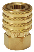 Dixon 6EF6-B 3/4" STR8-THRU COUP, 3/4" NPTF, BRA Body Material: BRASS Body Size: 3/4"