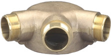 Dixon 90FR3C4025 90 DGR 4" FNPT X (3) 2-1/2" MNPT THREE WAY OUTLET CAST BRASS