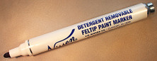 Nissen DRFPBU Blue Detergent Removable Feltip Paint Markers, 48/Case