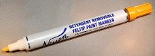 Nissen DRFPYE Yellow Detergent Removable Feltip Paint Markers, 48/Case
