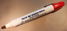 Nissen FIREB Red Feltip Ink Marker-Broad