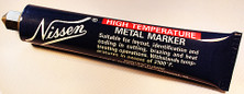 Nissen HTWHM White High Temperature Metal Marker, 1/8" Point Size, 12/Pk