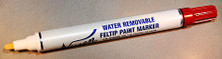 Nissen WRFPRE Red Water Removable Feltip Paint Marker