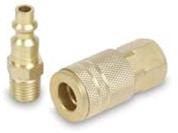 Legacy A73455 Indust Type D 1/4" female cplr/male plug set brass 1/4" Body
