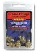 Legacy L5301 1/4" straight PTF grease fittings, 5 pc. pack