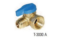 Legend Valve 102-122 3/8" Flare X 1/2" FIP T-3000A Gas Ball Valve, Angle Pattern
