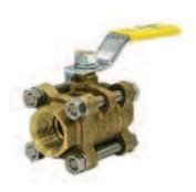 Legend Valve 101-243 1/2" T-1500 IPS Three Piece Ball Valve, Full Port, Bronze