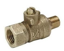 Legend Valve 101-550 1/4"F X 1/8"M T-801 Ball Valve Test Cock, Screwdriver Slot