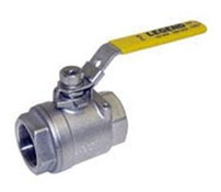 Legend Valve 113-141 1/4" T-712 Stainless Steel Ball Valve, 2-Piece, Full Port