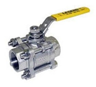 Legend Valve 113-161 1/4" T-717 Stainless Steel Ball Valve, 3 Piece, Full Port
