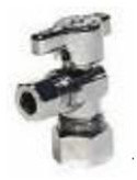 Legend Valve 114-602 3/8" F x 3/8" OD T595 Chrome Stop Angle Valve
