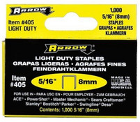 Arrow Fastener 405 5/16" Flat crown Staples, 1000/Pk