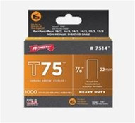 Arrow Fastener 7514 T75 7/8 Inch (22mm) Staples, 1000/Pk