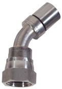 Dixon FJS45-16-16 Nominal Smooth Bore 45 Deg Fem JIC for -16 PTFE Hose (304SS) 1" Thd