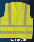 Cortina 03-600-029X3 Vest, ANSI Class 2, Velcro Front, Lime w/2" Silver Refl. XXXL