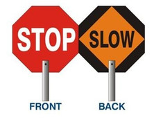 Cortina 03-830 Paddle, Stop/Slow Aluminum 18" w/9" Polygrip Handle