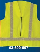 Cortina 03-600-007L/XL Vest, ANSI Class 2/Surveyors, Solid Lime w/ 1.5" White Refl L/XL