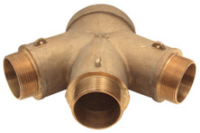 Dixon FR3C4025 4" FNPT X (3) 2.5" MNPT 3-WAY OUTLT CAST BRASS