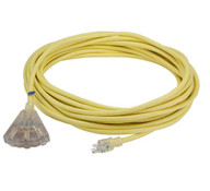 Bayco SL-747L 50' Triple-Tap 12/3 Pro Extension Cord w/Lighted End