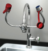 EyeSafe-X Faucet-Mounted Eyewash, Adjustable Aerated Outlet Heads