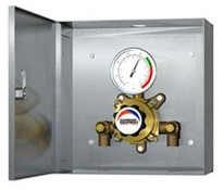 Tempering Valve, 6 Gallon Capacity, Surface Mounted Stainless Steel Cabinet