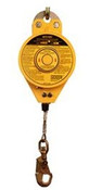 Fall arrest device, self retracting, 100' galvanized cable, cast aluminum housing