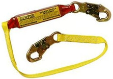 Lanyard, Energy Absorbing, #3155 on one end, other end sewn to harness, 6' (+/- 0.65 per ft)