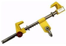 Beam anchor, sliding, automatic rotary lock, fits 4" - 14" wide x up to 1-1/8" thick
