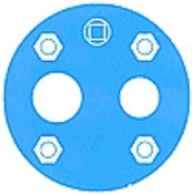 Campbell Mfg DH6 1/4E 6-1/4 X 1-1/2" X 1-1/4" Well Seal (Double Hole)