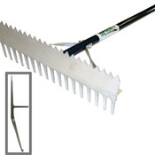 Midwest Rake 12517 17" Double Play/Dual Purpose Rake, 60" Blue AH