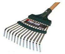 Midwest Rake 43318 18" Pro-Flex Rake, 48" Wood Handle