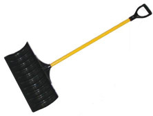 Midwest Rake 49014 24" ABS Poly Snow Pusher, 44" Fiberglass D-Grip Handle