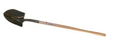 Midwest Rake 49150 ProContractor Round Point Shovel, 48" Wood Handle