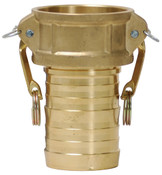 Dixon G100-C-BRCR 1" Global Brass Type C Fem Coupler x Machined Hose Shank, Crimp Style