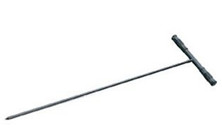Midwest Rake 85462 4' Solid Steel Tile Probe with Handle End Caps, 1/2" Shaft