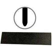 Midwest Rake SP50071 24" x 3" Round Edge Non-Tapered Black Rubber Squeegee Blade