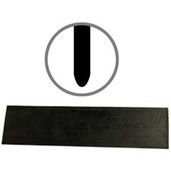 Midwest Rake SP50072 36" x 3" Round Edge Non-Tapered Black Rubber Squeegee Blade