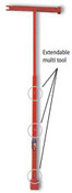 Midwest Rake SP50160 3' - 5' Extendable Wrench Handle Only