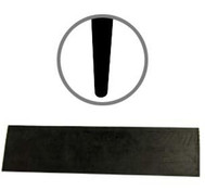 Midwest Rake SP50054 24" x 3" Round Edge Tapered Black Rubber Squeegee Blade