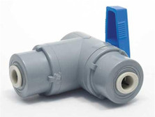 SMC 7151490 Ball Valve, 1/4 In, Push To Connect, PVC