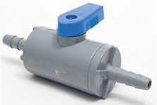 SMC PVC 638-8B8B-F Ball Valve, 1/2 In, Barb, PVC