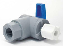 SMC PVC 657-4F4CJ-F Ball Valve, 1/4 In, FNPT x JACO, PVC